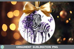 GorgeousPurple Drips Safari Ornament design.