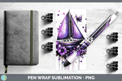 GorgeousPurple Drips Pen Wrap design.