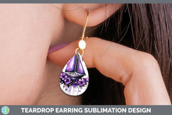 GorgeousPurple Drips Teardrop Earrings design.