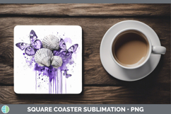 GorgeousPurple Drips Square Coaster design.