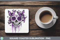 GorgeousPurple Drips Square Coaster design.