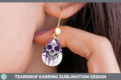 GorgeousPurple Drips Teardrop Earrings design.