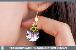 GorgeousPurple Drips Teardrop Earrings design.