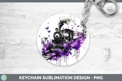 GorgeousPurple Drips Keychain design.