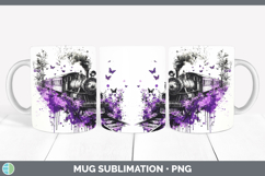 GorgeousPurple Drips Mug Wrap design.
