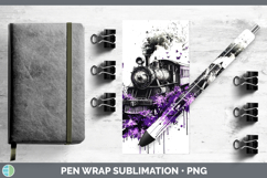 GorgeousPurple Drips Pen Wrap design.