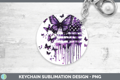 GorgeousPurple Drips Keychain design.