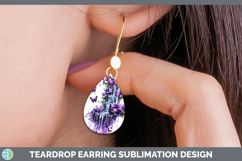 GorgeousPurple Drips Teardrop Earrings design.