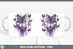 GorgeousPurple Drips Mug Wrap design.