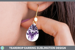 GorgeousPurple Drips Teardrop Earrings design.