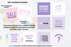 Purple Editable Canva Instagram Templates