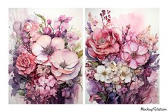 Watercolor Floral Junk Journal Pages | Spring Flower Papers Product Image 2