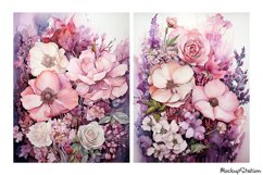 Watercolor Floral Junk Journal Pages | Spring Flower Papers Product Image 3
