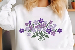Purple Flower Embroidery Design Product Image 4