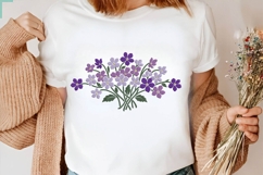 Purple Flower Embroidery Design Product Image 2