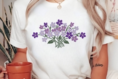 Purple Flower Embroidery Design Product Image 3
