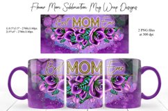 Best Mom Ever Design Mug Sublimation-11oz &amp; 15oz flower mugs Product Image 1