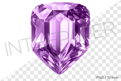 Unique purple freestyle cut PNG jewelry clipart mineral gem Product Image 1