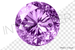 Classic purple round cut PNG jewelry clipart mineral gemston Product Image 1
