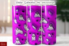 3d Halloween Ghosts Tumbler|Seamless Puffy Tumbler Wrap Product Image 1