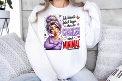 Purple Girl Funny German Quote Sublimation PNG Design Product Image 2