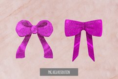 Purple Glittery Bow Clipart PNG Product Image 1