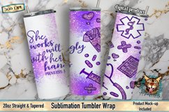 Nurse Sublimation, Glitter Sublimation, Splatter Sublimation, Tumbler Wrap