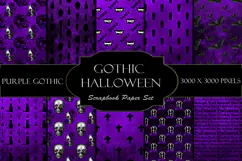Purple Gothic Halloween Papers Product Image 1