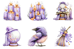 Purple Halloween Clipart PNG Product Image 2