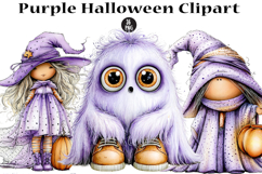 Purple Halloween Clipart PNG Product Image 1