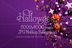 Halloween Mockup, 6000x4000 Purple Halloween Top View , d10 Product Image 1