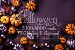 Halloween Mockup, 6000x4000 Purple Halloween Top View , d15 Product Image 1