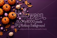 Halloween Mockup, 6000x4000 Purple Halloween Top View , d16 Product Image 1