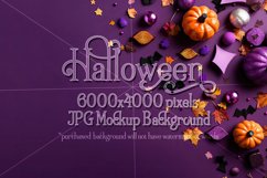 Halloween Mockup, 6000x4000 Purple Halloween Top View , d17 Product Image 1