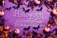 Halloween Mockup, 6000x4000 Purple Halloween Top View , d18 Product Image 1