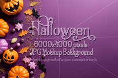 Halloween Mockup, 6000x4000 Purple Halloween Top View , d21 Product Image 1