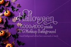 Halloween Mockup, 6000x4000 Purple Halloween Top View , d25 Product Image 1
