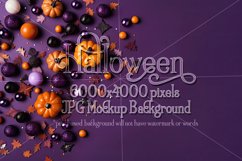 Halloween Mockup, 6000x4000 Purple Halloween Top View , d7 Product Image 1