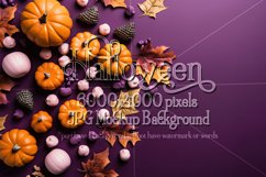 Halloween Mockup, 6000x4000 Purple Halloween Top View , d8 Product Image 1