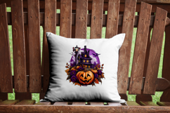 Huanted Houses Clipart Bundle - 10 Hallowen Transparent PNGs Product Image 8