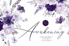 purple lavender lilac floral clipart spring flowers watercolor png