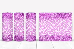 Purple Leopard Glitter Tumbler Sublimation I 20 Oz Tumbler Wrap PNG
