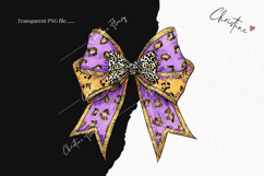 Purple Leopard Print Bows Clipart Product Image 2