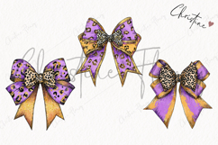 Purple Leopard Print Bows Clipart Product Image 3