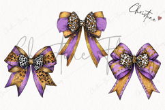Purple Leopard Print Bows Clipart Product Image 3