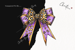 Purple Leopard Print Bows Clipart Product Image 2