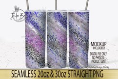 Purple Leopard Skinny Tumbler Wrap PNG Milky Way Tumbler Bundle