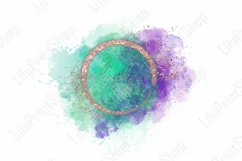Watercolor purple & turquoise logo Background Rose Gold png Product Image 2