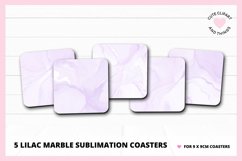 Image of 5 lilac sublimation coasters