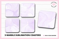 Image of 5 lilac sublimation coasters